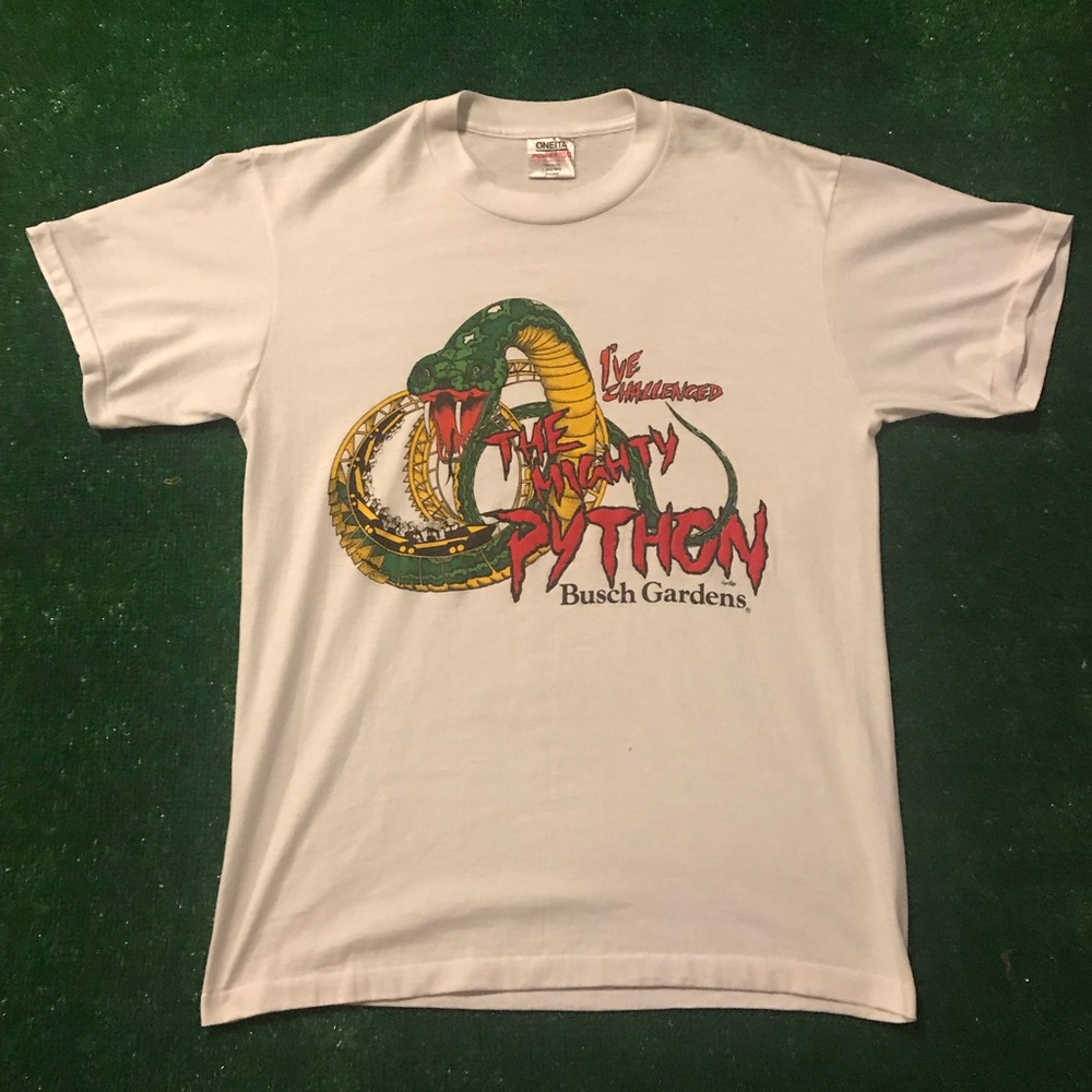 Vintage 80s Mighty Python Bush Gardens t-shirt L